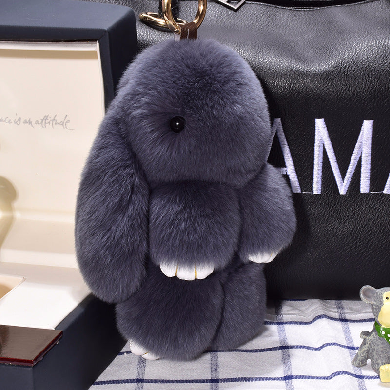 Mayorista de conejo muerto Rex Rabbit Fur Keychain